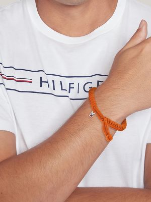 Nylon Chunky Bracelet, Orange