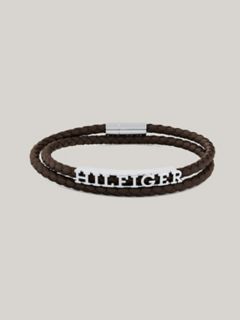 Leather Braided Double Bracelet — Brown 1