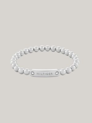 Monotype Metal Bead Bracelet, Silver