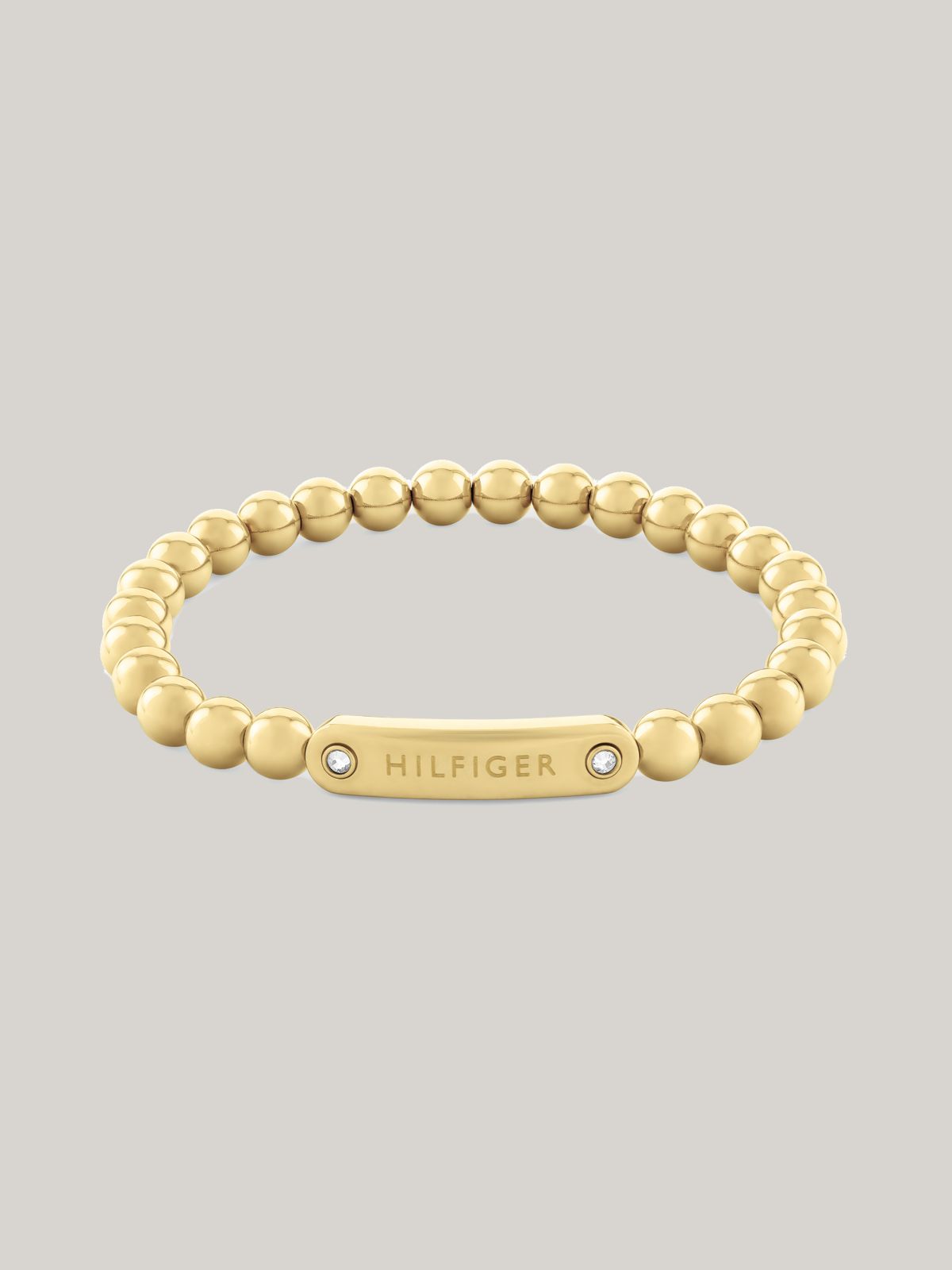 Monotype Metal Bead Bracelet — Gold Plated