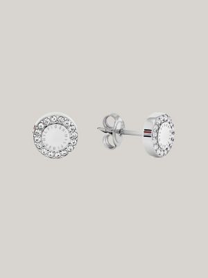 Mini Crystals Earring, Silver