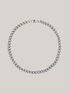 Silver-Tone Chunky Chain Link Necklace