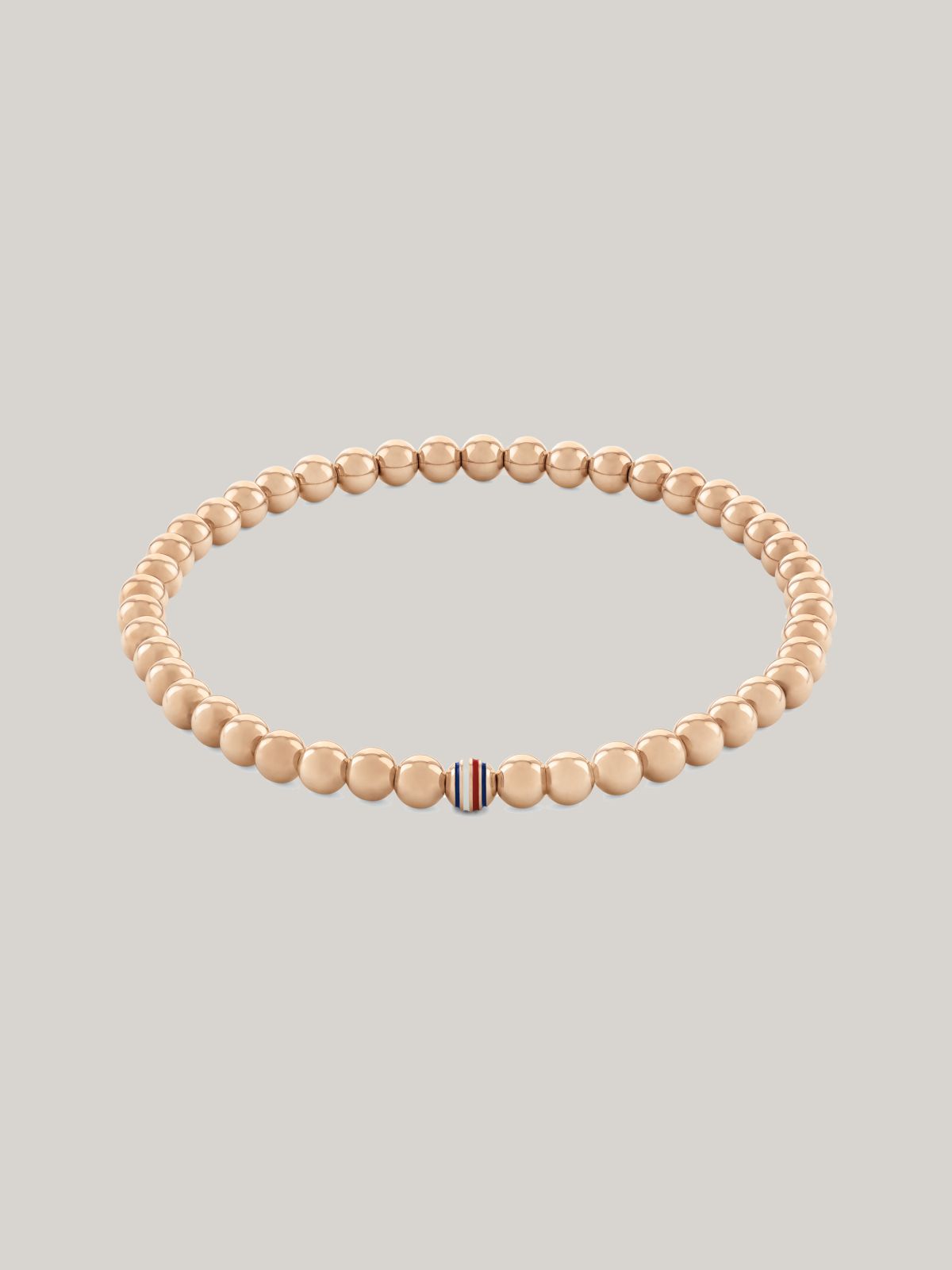 Stripe Metal Bead Bracelet — Carnation Gold