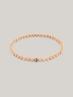 Stripe Metal Bead Bracelet — Carnation Gold 1