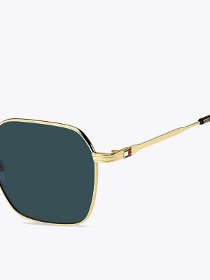 Modern Prep Geometric Sunglasses, Gold