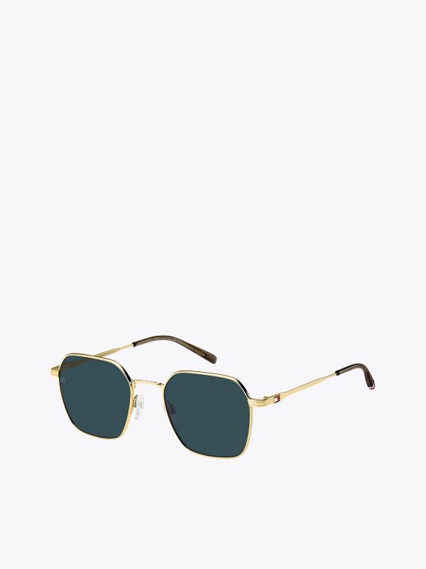Modern Prep Geometric Sunglasses — Gold