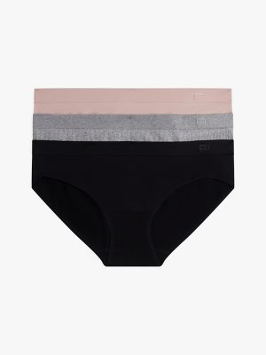 Seamless Bikini 3-Pack, Heather Grey / Balanced Beige / Black
