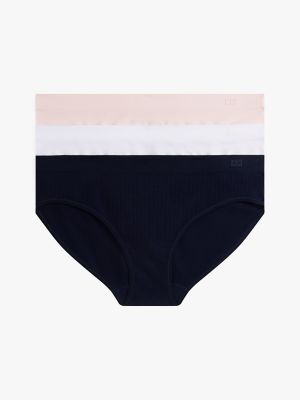Seamless Bikini 3-Pack, Sky Captain / Bright White / Rosewater