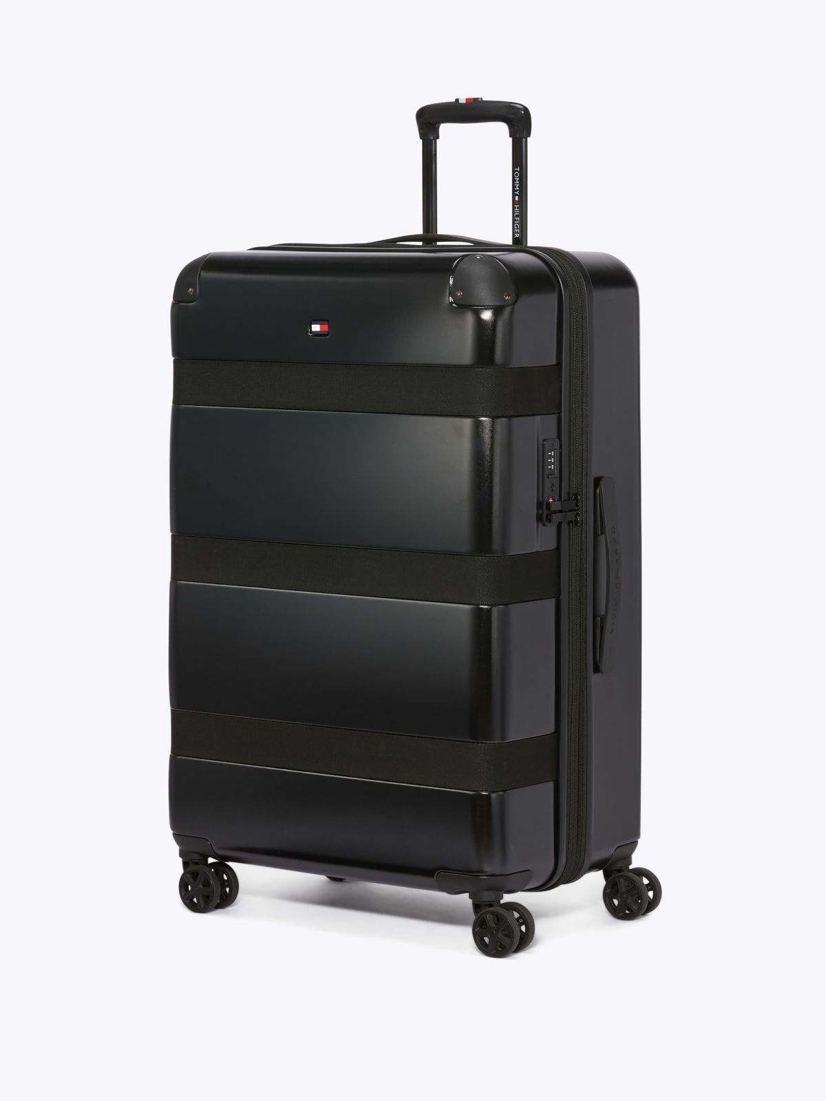 28" Colorblock Hardcase Spinner Luggage — Black