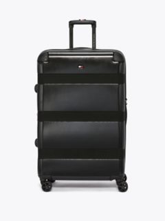 28" Colorblock Hardcase Spinner Luggage — Black 1