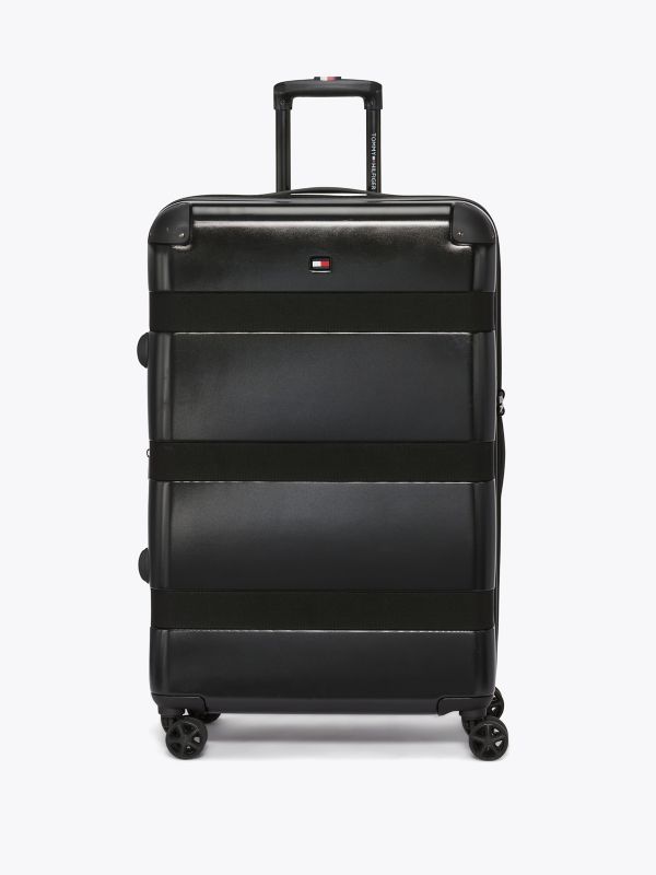 28" Colorblock Hardcase Spinner Luggage — Black