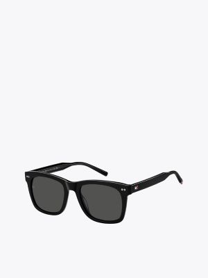 Modern Prep Rectangle Sunglasses, Black