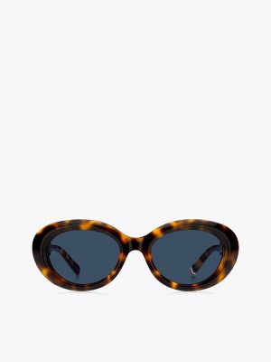 Modern Prep Oval Sunglasses, Havana