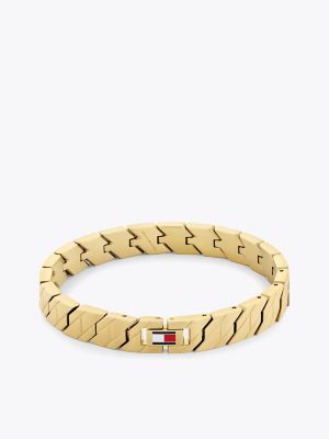 Diagonal Removable Link Bracelet, Gold Plated