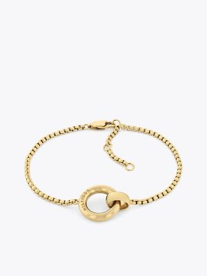 Circle Logo Bracelet, Gold Plated