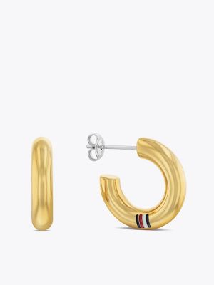Circle Logo Earring, Gold Plated