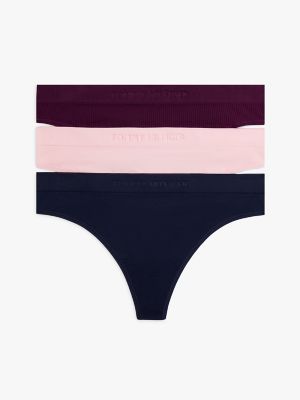 Mini Pointelle Thong 3-Pack, Multi