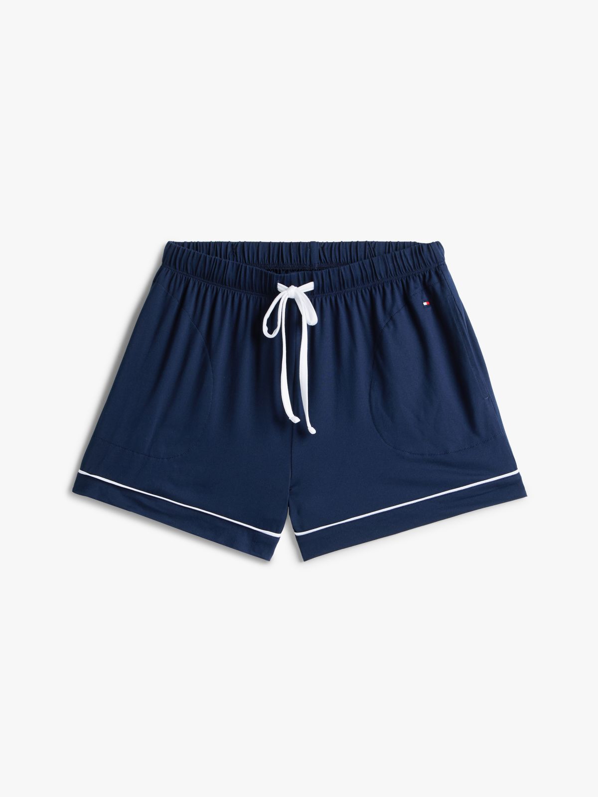 Contrast Trim Shirt & Short Sleep Set — Sky Captain