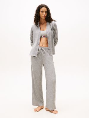 Cardigan and Pant Lounge Set, Heather Grey