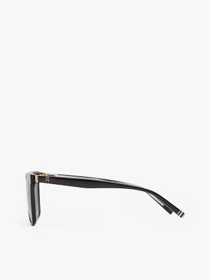 Square-Frame Sunglasses, Black