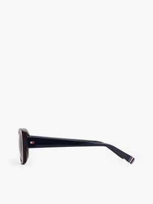 Женские солнцезащитные очки Tommy Hilfiger Everyday Butterfly Sunglasses, цвет: Гавана синий — фото 2