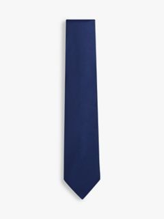 Solid Herringbone Tie — Navy 1