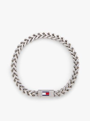 Braided Chain Link Bracelet, Silver