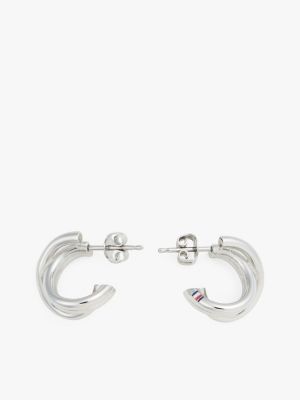 Nautical Knot Hoop Earring, Silver