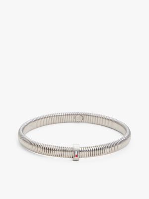 Stretch Bangle Bracelet, Silver