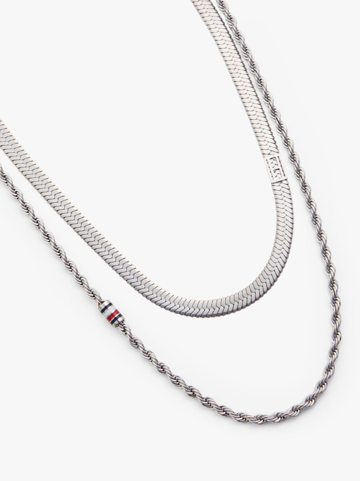 Double Layer Necklace — Silver