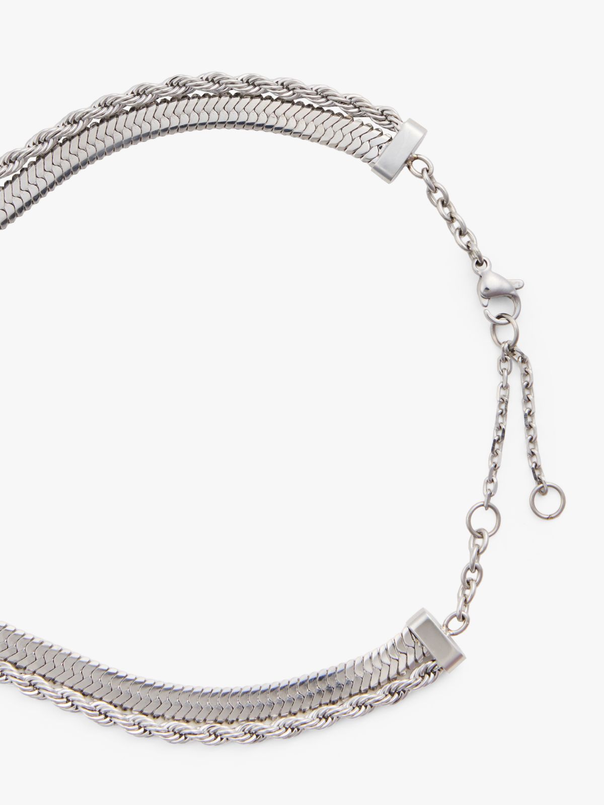 Double Layer Necklace — Silver