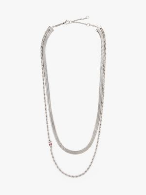 Double Layer Necklace, Silver