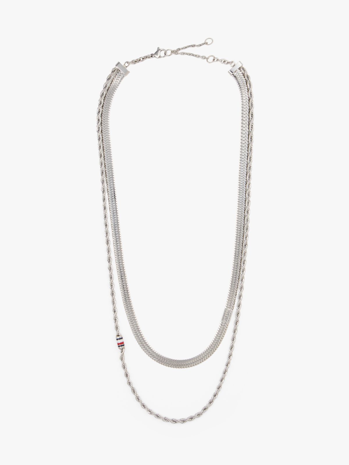 Double Layer Necklace — Silver