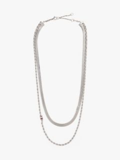 Double Layer Necklace — Silver 1