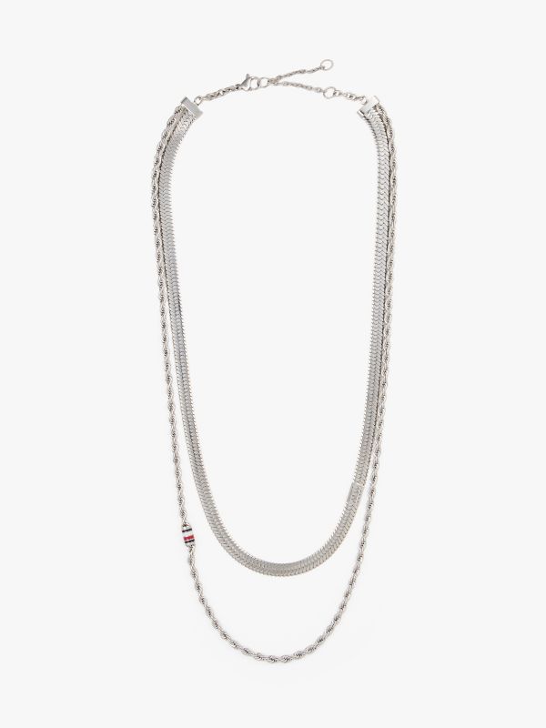 Double Layer Necklace — Silver