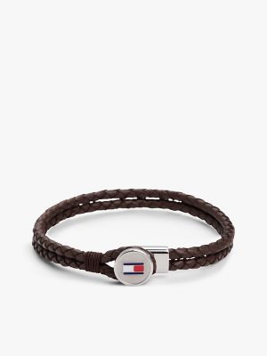 Braided Leather Bracelet, Brown