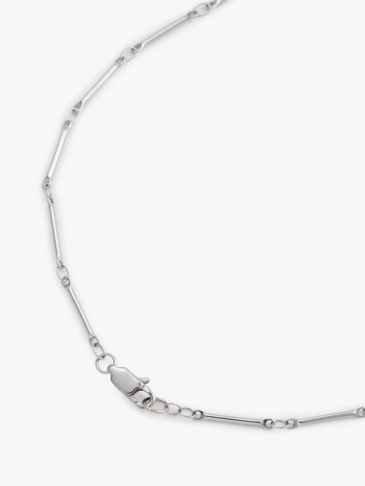 Crystal Accent Lariat Necklace — Silver