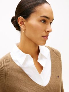 Crystal Accent Hoop & Stud Earring Set — Gold 3
