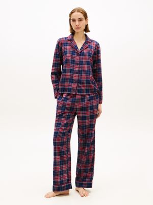 Plaid Shirt & Pant Sleep Set, Sky Captain / Plaid