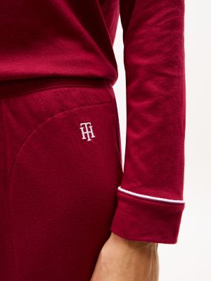 Женские аксессуары Tommy Hilfiger Long Sleeve Shirt & Pant Sleep Set — фото 2
