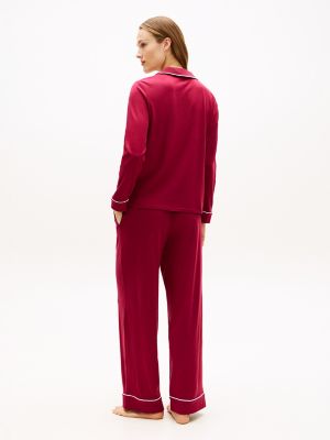 Женские аксессуары Tommy Hilfiger Long Sleeve Shirt & Pant Sleep Set — фото 4