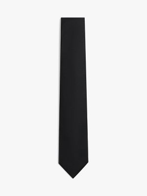 Solid Silk-Blend Tie, Black