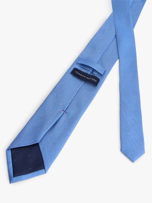 Мужские галстуки Tommy Hilfiger Solid Silk-Blend Tie, цвет: Синий — фото 2