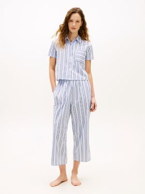 Cropped Shirt & Pant Sleep Set