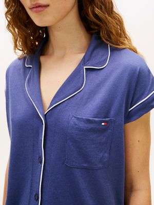 Женские брюки Tommy Hilfiger Short-Sleeve Shirt & Pant Sleep Set — фото 3