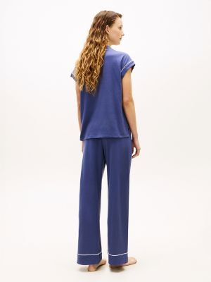 Женские брюки Tommy Hilfiger Short-Sleeve Shirt & Pant Sleep Set — фото 4