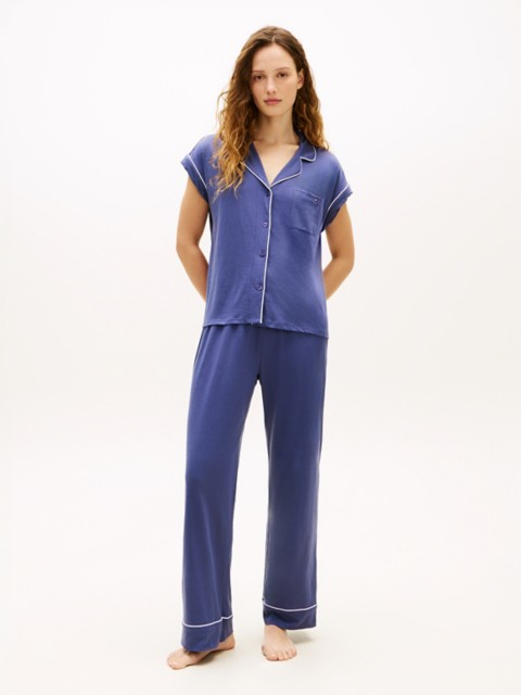 Женские брюки Tommy Hilfiger Short-Sleeve Shirt & Pant Sleep Set