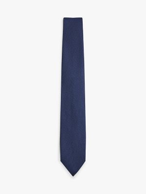 Geometric Silk-Blend Tie, Blue