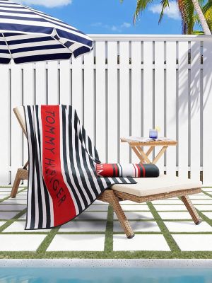 トミーフィルフィガー プールタオル Hilfiger Stripe Beach Towel | Tommy Hilfiger
