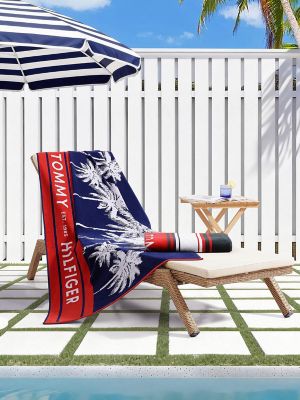 トミーフィルフィガー プールタオル Palm Tree Logo Beach Towel | Tommy Hilfiger